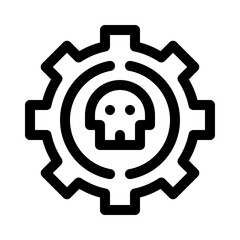 hacking line icon