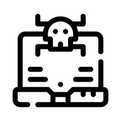 skull line icon