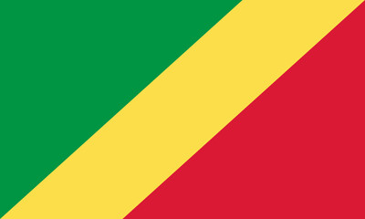 Vector flag of the Republic of the Congo. Symbol of patriotism and freedom. illustration. EPS10