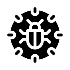 virus glyph icon
