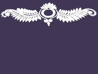 Fototapeta premium A purple background with a white floral border