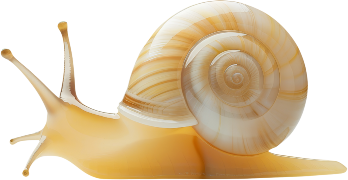 snail, animal clipart, yellow brown shell, png, transparent background, cut out background, di cut