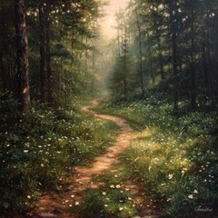 Fototapeta premium Tranquil Forest Haven