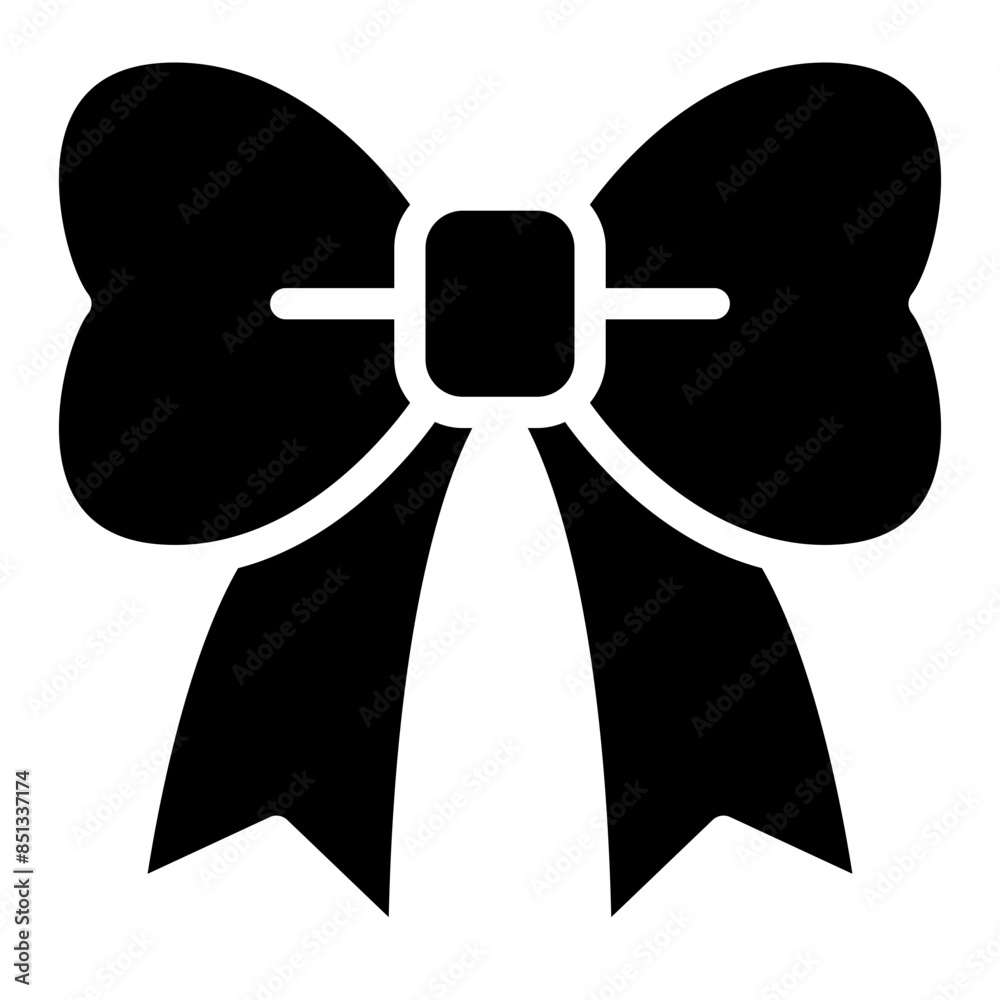 Sticker bow ribbon icon