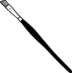 cute cartoon paintbrush drawing.