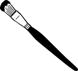 cute cartoon paintbrush drawing.