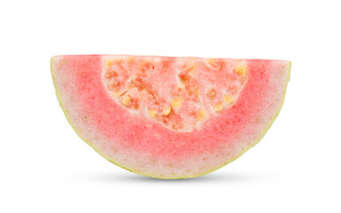 half pink guava isolated on transparent png