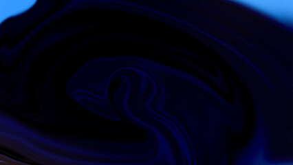Dark blue liquid background. Luxurious dark blue liquid marble surface design. Silk satin. Navy blue color. Elegant background with space for design. 