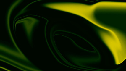 Abstract dark green liquid background. Wavy colorful background, Black blue-green abstract background. Dark green silk satin texture background.