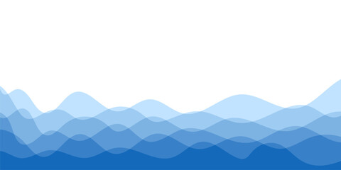 Background vector illustration of blue ocean wave layers