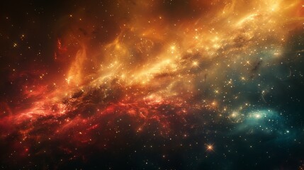 Celestial Patriotism - Surreal Composition of Stars and Stripes Flag in a Dreamy Sky