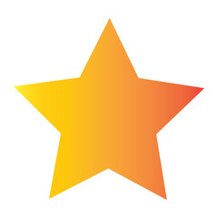 Gold Star or favorite flat icon for apps and websites.