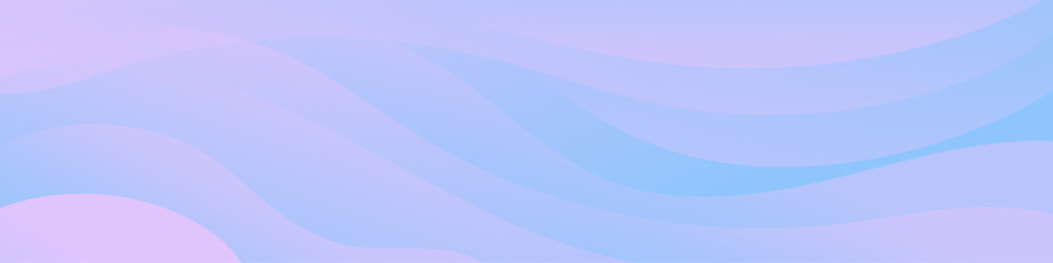 Refined gradient wave banner presents a premium, interconnected wave design with a harmonious purple and blue gradient