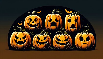 Halloween Carved Pumpkins Expressions