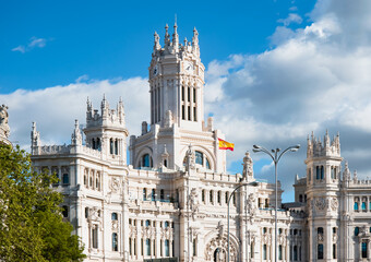 Fototapeta premium Palacio de Comunicaciones, famous landmark in Madrid, Spain.