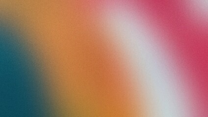 Magenta orange blue white grainy gradient background, black backdrop, noise texture effect,webpage header, wide banner size