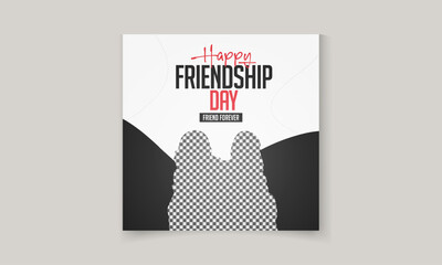 a flyer for Friendship Day with a yellow background.
