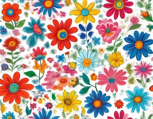flowers colorful illustration background