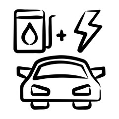 Hybrid Car Icon