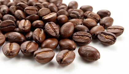 Fototapeta premium Extreme close up coffee bean on white background