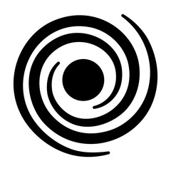 Download this glyph style icon of black hole 