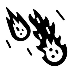 Modern glyph style icon of asteroids  © Prosymbols