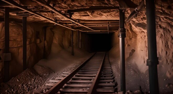 Excavation of a mine.