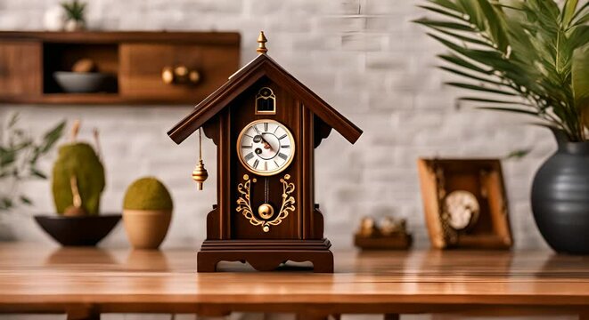 Cuckoo clock in a house.