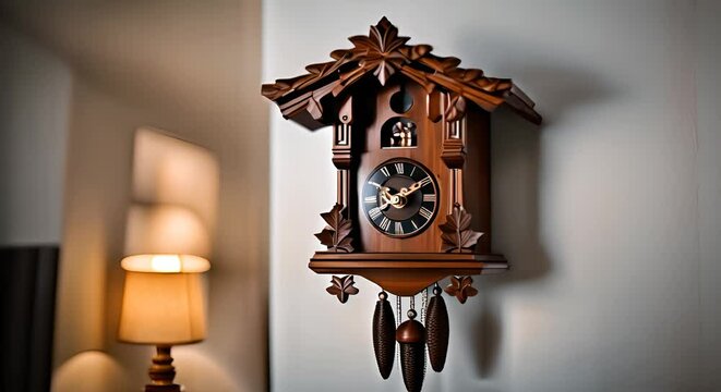 Cuckoo clock in a house.