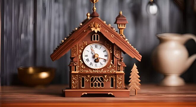 Cuckoo clock in a house.