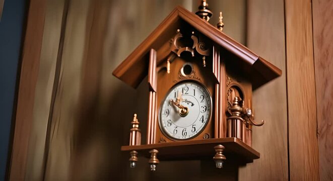 Cuckoo clock in a house.