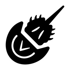 Ready to use glyph icon of a horseshoe crab  © Prosymbols