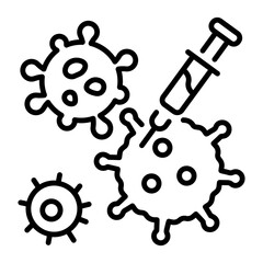 An editable line style icon of immunotherapy