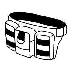 Well-designed doodle icon of assault belt