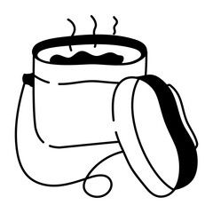 Get this doodle icon of lunch box 