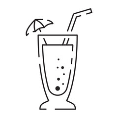 Summer theme line icon. Vacation and travel sign. Tour and travel outline icon vector illustration