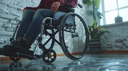 Fototapeta premium The wheelchair in modern clinic
