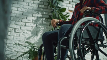 Obraz premium The person in a wheelchair