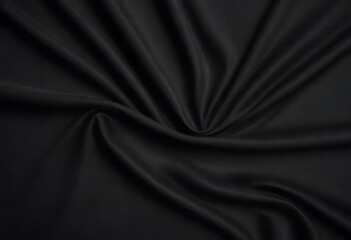 Fototapeta premium Abstract Black Fabric Drape