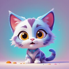 there is a cat that is sitting 