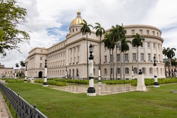 Rear view of building of Capitol (El Capitolio) in Havana, Cuba