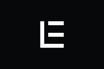 letter E iconic lineart finance logo, letter EF negative space logo, letter E speed race logo