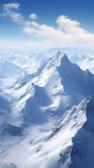 Obraz premium Snowy mountains Isolate on 3d illustration