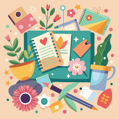 artistic scrapbooking with diy embellishments backgrounds, create or select diy embellishments, gather scrapbooking materials, plan artistic project layout, design pages with embellishments