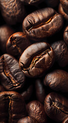 Macro photography coffee beans