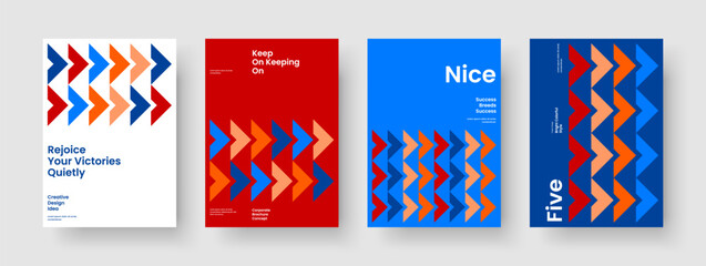 Obraz premium Geometric Book Cover Template. Isolated Business Presentation Design. Creative Brochure Layout. Banner. Flyer. Poster. Background. Report. Portfolio. Journal. Pamphlet. Notebook. Magazine