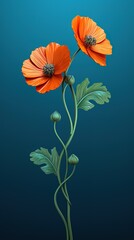 Obraz premium red poppy flower