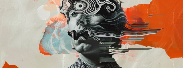 retro surrealism abstract collage. weirdcore aesthetic concept. 90s, 00s, Y2K. oddcore, strange style.