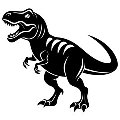 tyrannosaurus rex mascot vector silhouette illustration