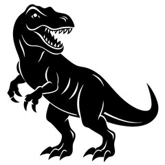 tyrannosaurus rex mascot vector silhouette illustration